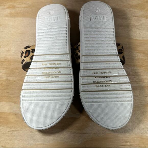 MIA Lexi Platform Slide Leopard Print Sandals Women’s Size 8.5 - Picture 5 of 6